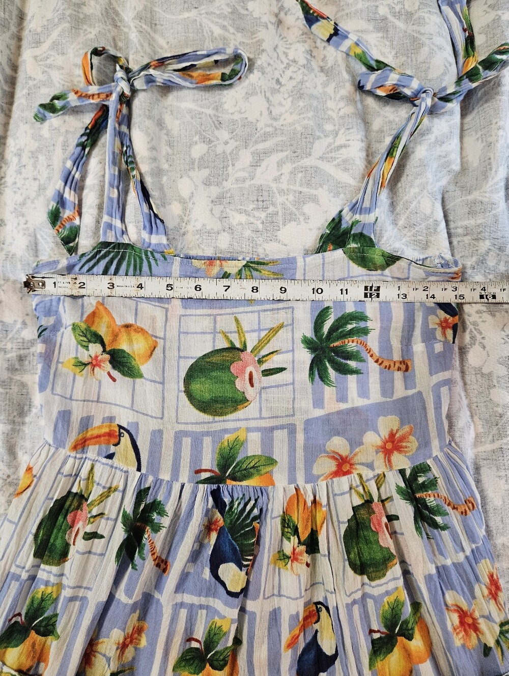 Tropical Print Cotton Maxi Dress - Picture 4 of 5